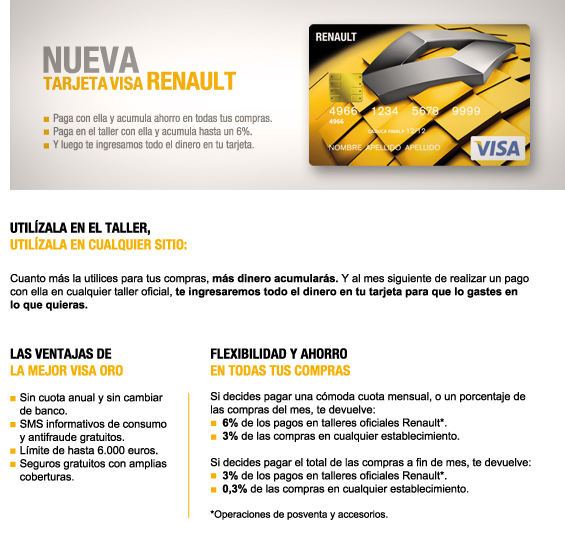 Visa Renault Dacia - Talleres Ruso